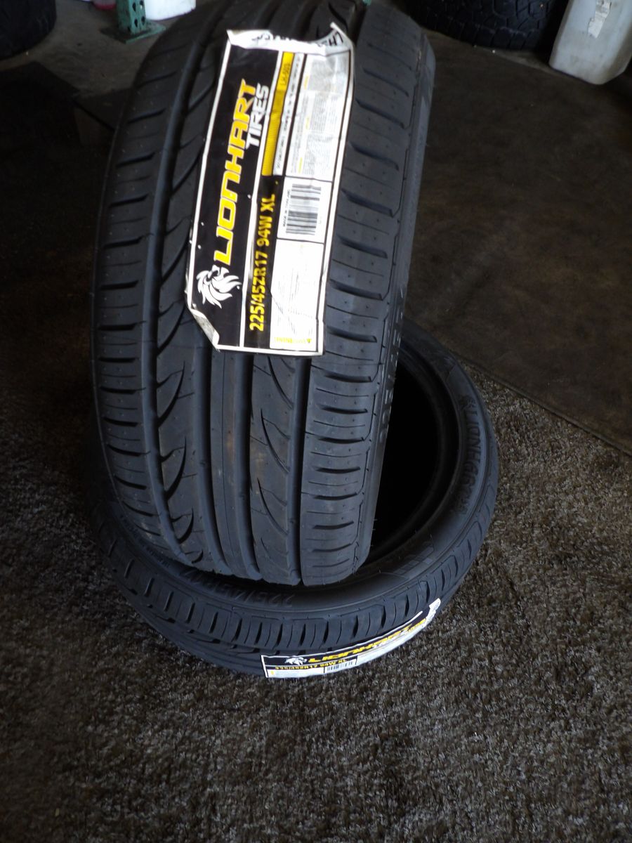 225/45R17 LIONHART LH-503 PAIR OF BRAND NEW TIRES
