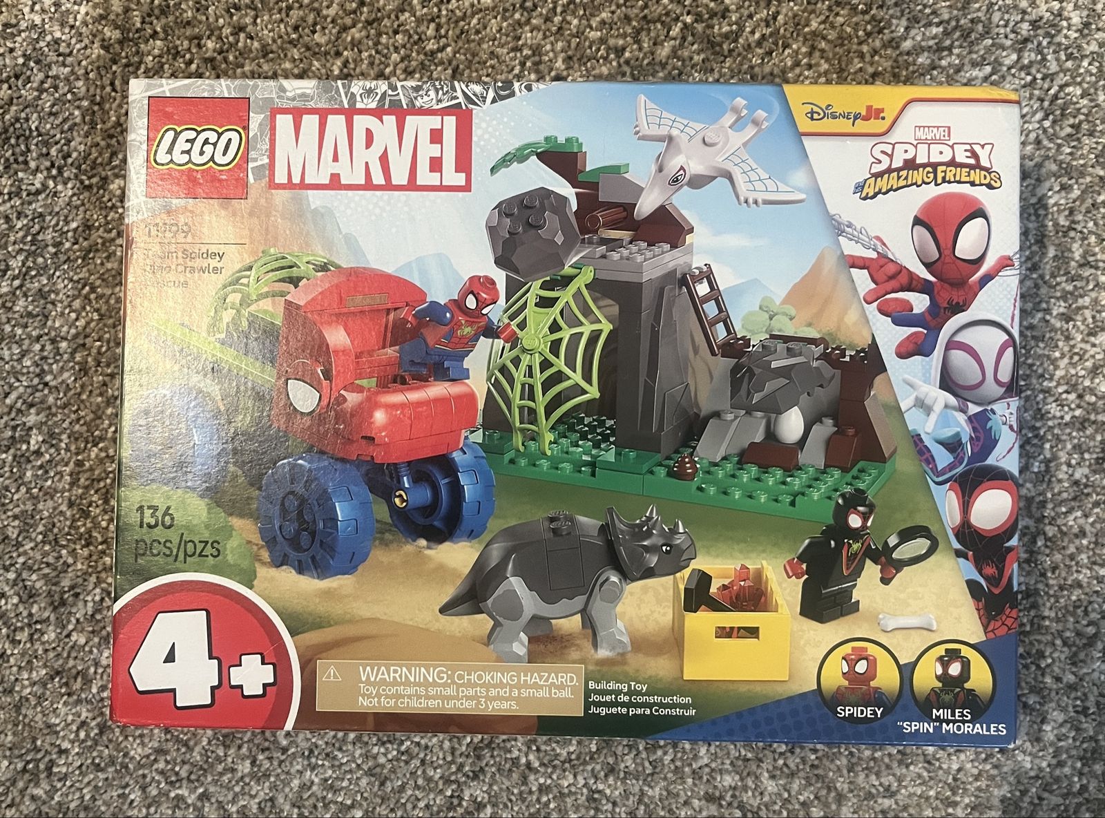 *NEW* *UNOPENED* LEGO Marvel Spidey and His Amazing Friends Team Spidey Dino Crawler Rescue 10794 - 136 Pcs