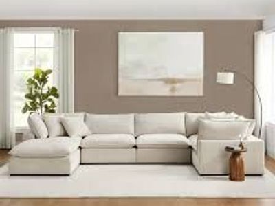 Sereen 6-piece Fabric Modular Sectional, Cream 1861949 #106117