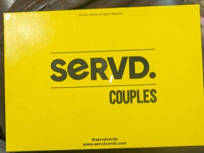SERVD. Couples Card Game - Used Good Condition