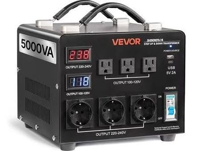 VEVOR 5000W Voltage Converter (110-220V)