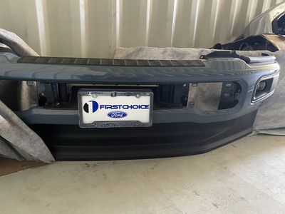 OEM 2023 Ford F350 New Azure Gray Front Bumper with Fog Lights - Excellent Condition
