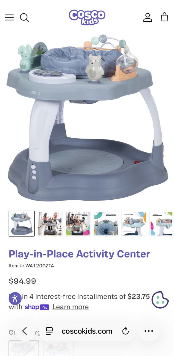 Cosco Kids Play-in-Place Activity Center - Stationary Jumper, Walker, Activity Table