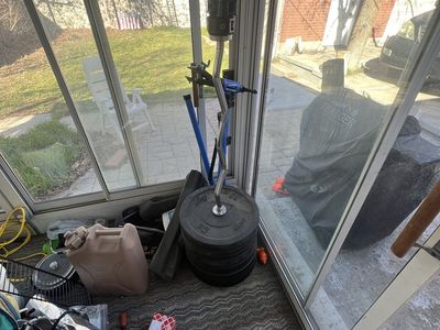 PRX EZ Curl Bar w/Rubber Plates and Collar Clips