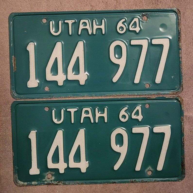 1964 Utah truck license plates