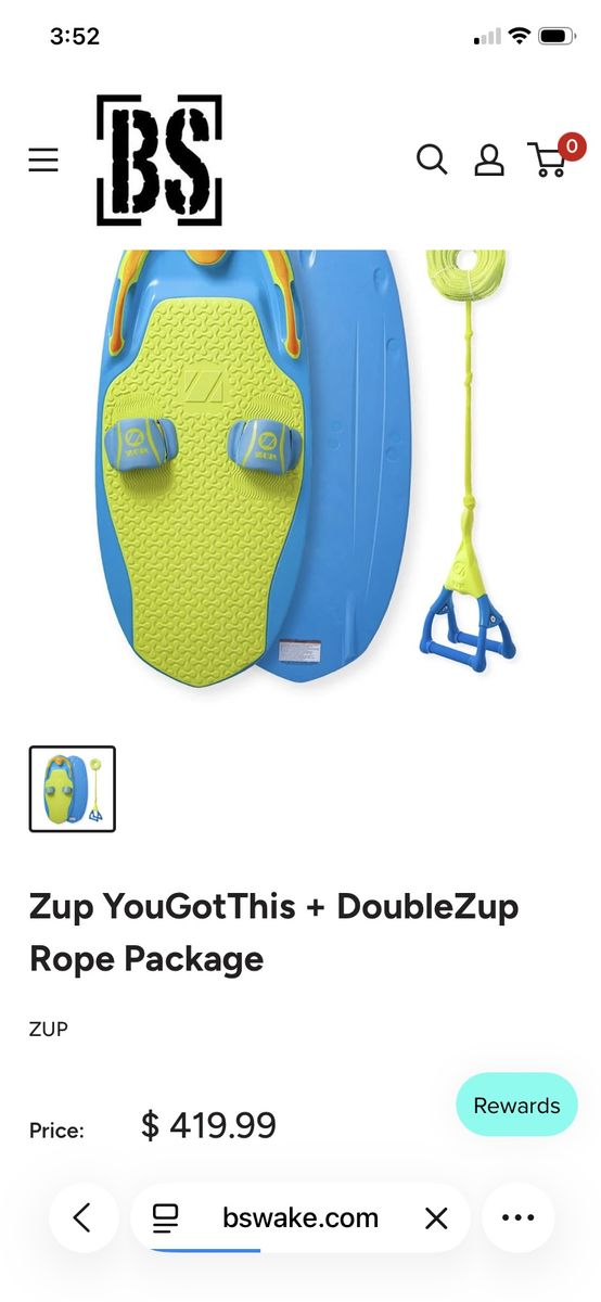 ZUP YouGotThis All-in-One Towable Water Sports Board with DoubleZUP Rope Package
