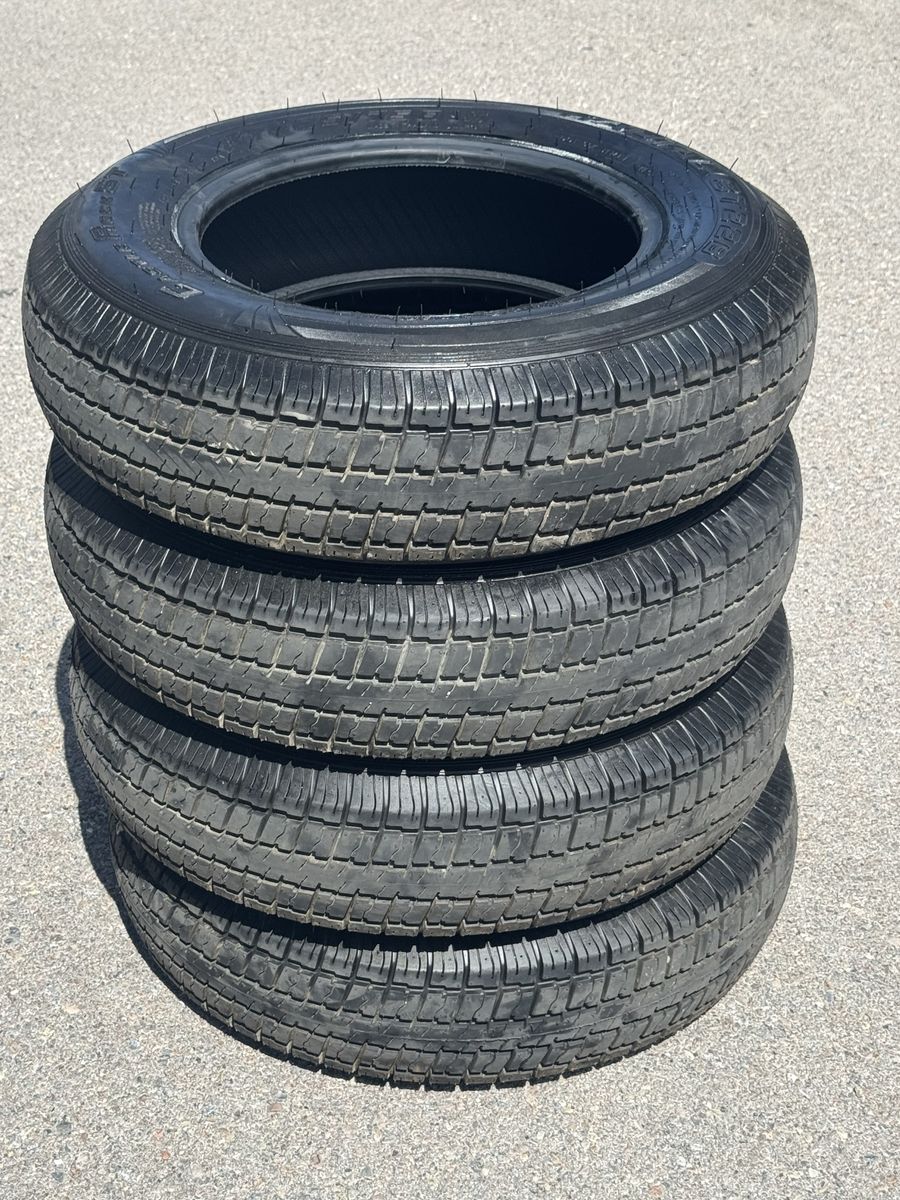 Set Of 4 New Trailer Tires 205/75/15