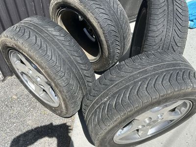 Set of 4 ABS Chrome Wheels and Tires - Used