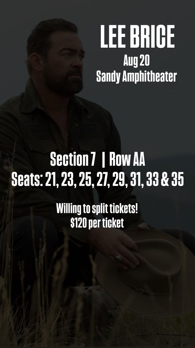 Lee Brice tickets