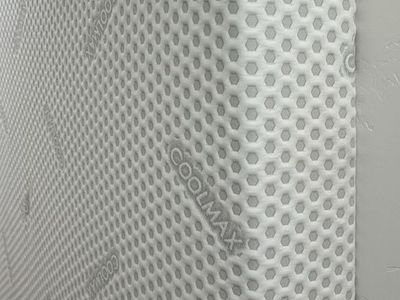 Coolmax White Foam Mattress with Hexagon Pattern Cover king size like new $80