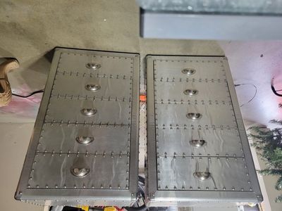 silver chest of drawers (set of two sold together