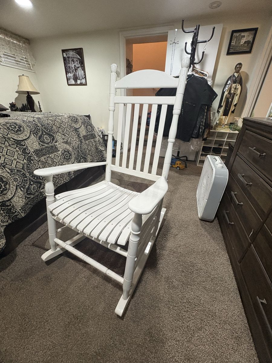 White rocking chair 