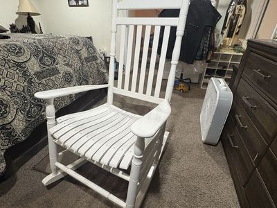 White rocking chair
