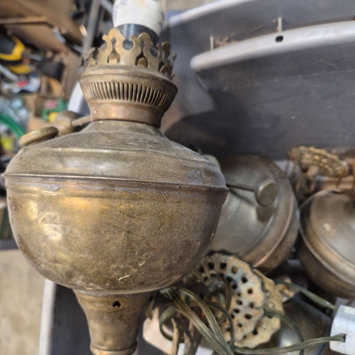 electric brass led lamp set