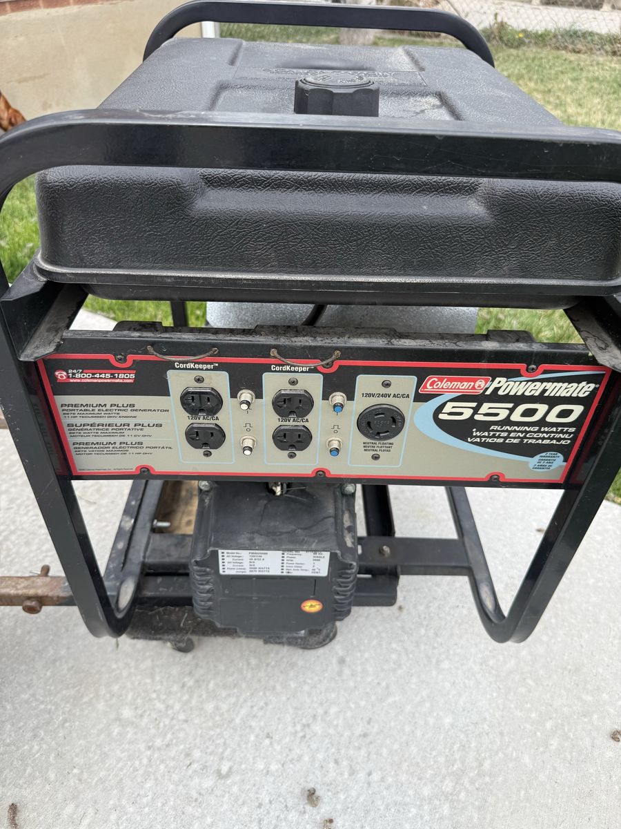 Coleman 5500 Powermate 5500 Premium Plus Portable Generator