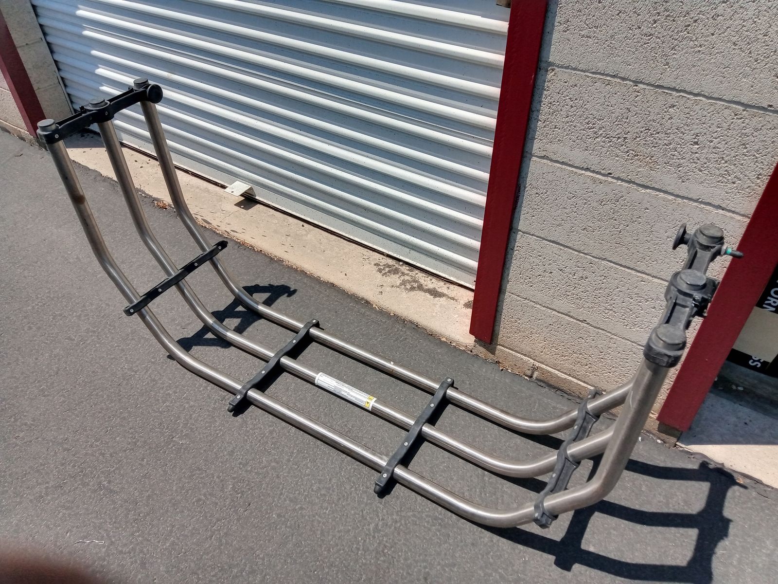 Heavy-Duty Sawhorse & Truck Bed Extender/Ladder , stand, and leaf blower, steel ramps