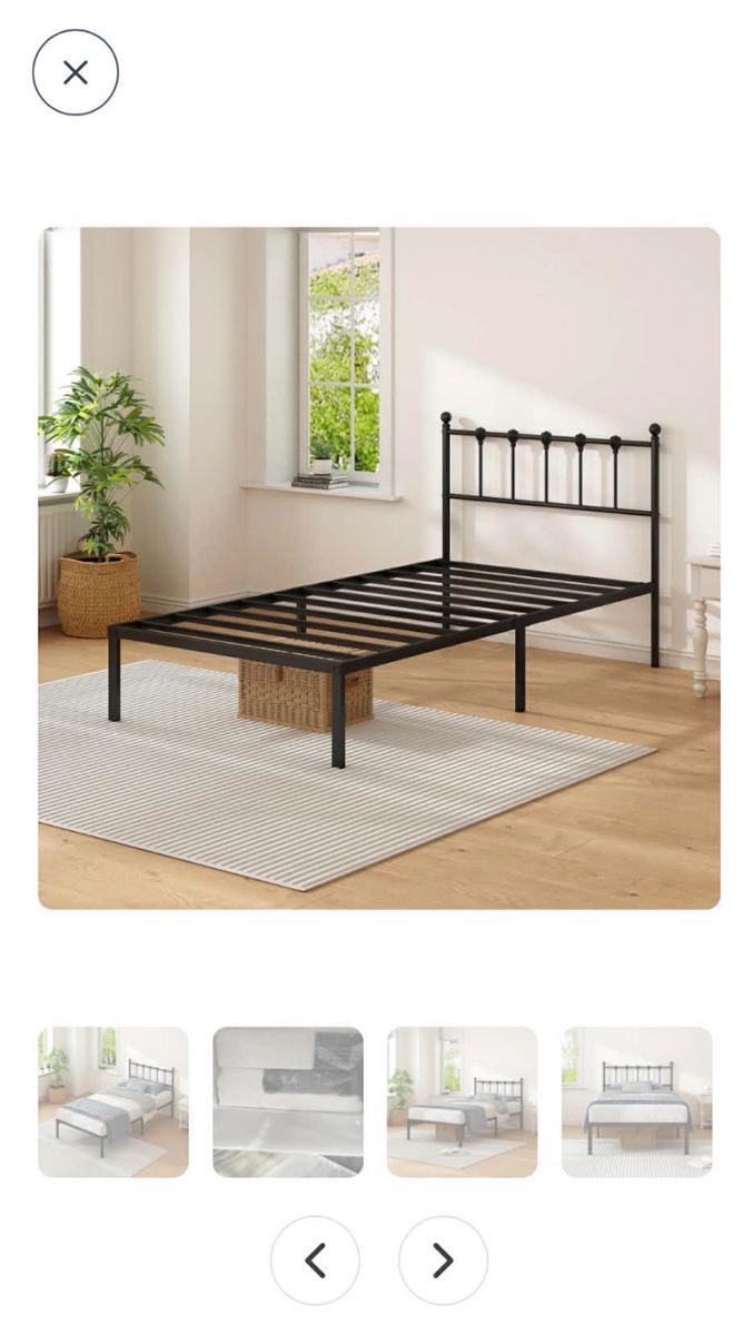 Kujielan full size metal platform bed