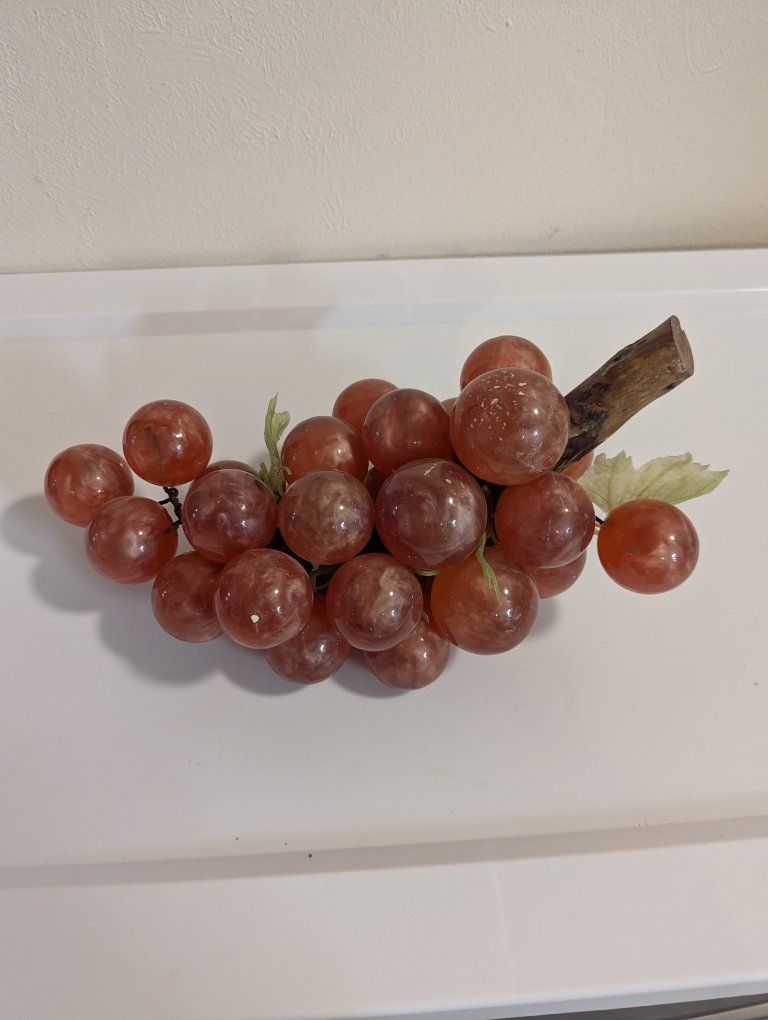 Mid-Century vintage Lucite grape cluster 13"