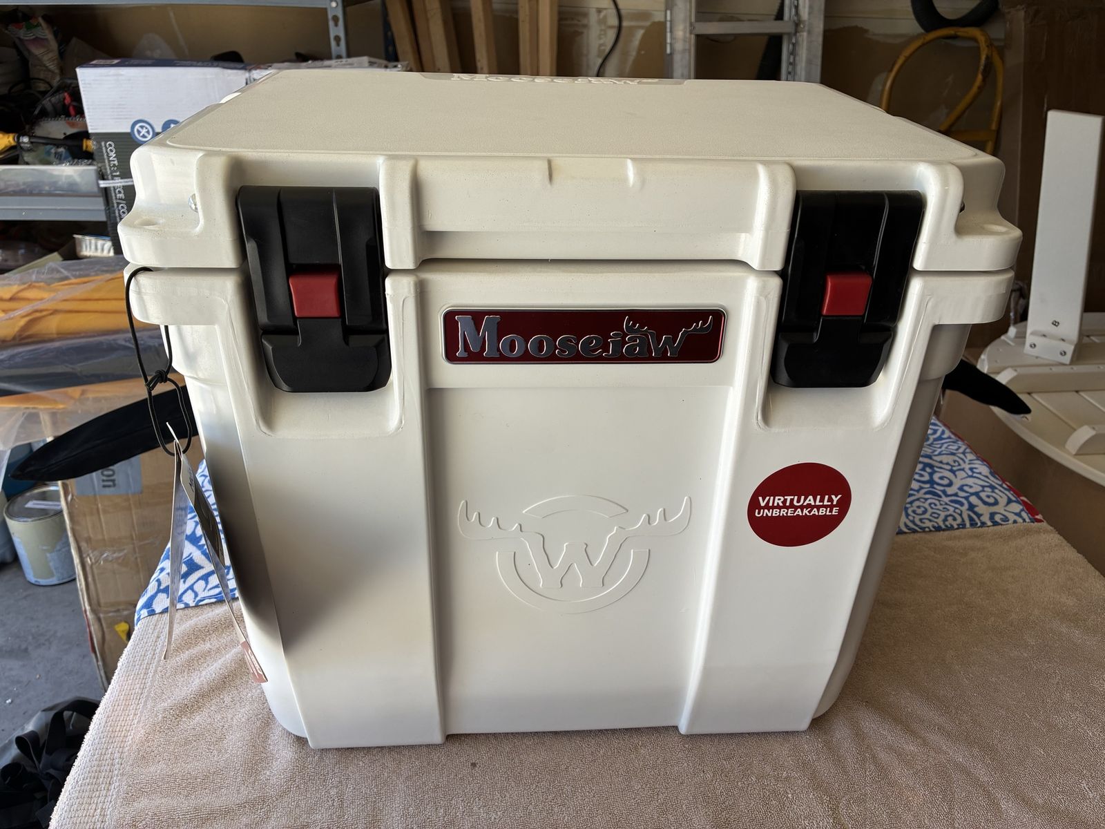 Moosejaw ICE FORT 25-Quart Hard Cooler - Rotomolded, Virtually Unbreakable, Sincstrap