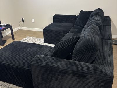 Black boneless couch