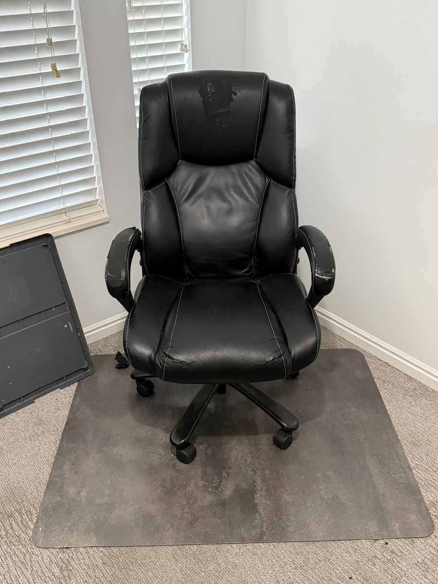 Office Chair and Floor Mat