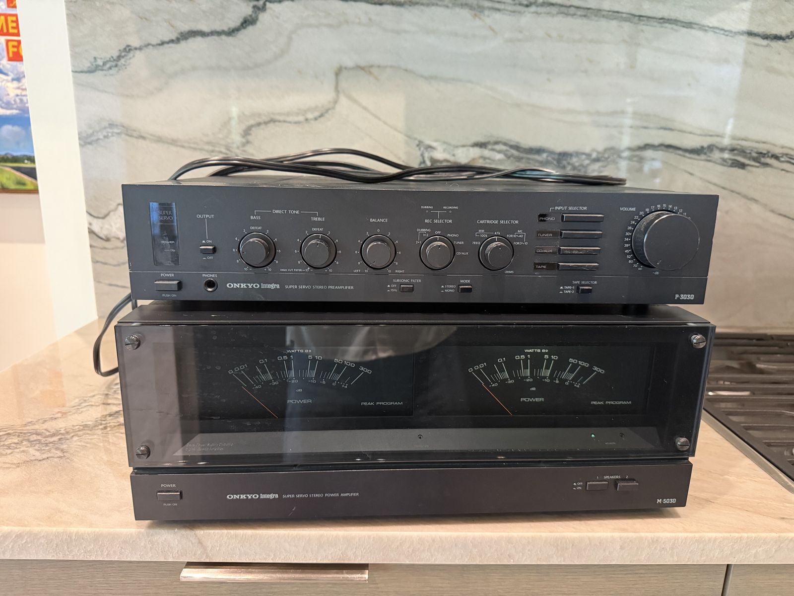 Onkyo Integra P-3030 Preamp & M-5030 Power Amplifier - Vintage Stereo Separates