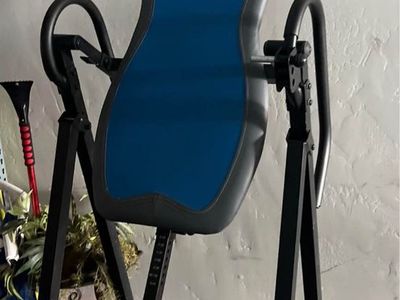 BodyFit Inversion Table - Blue & Gray, Relieve Back Pain, Improve Posture