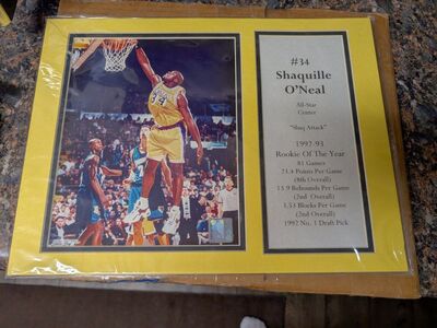 Rare Shaq Attack Rookie of the Year Photo with sta