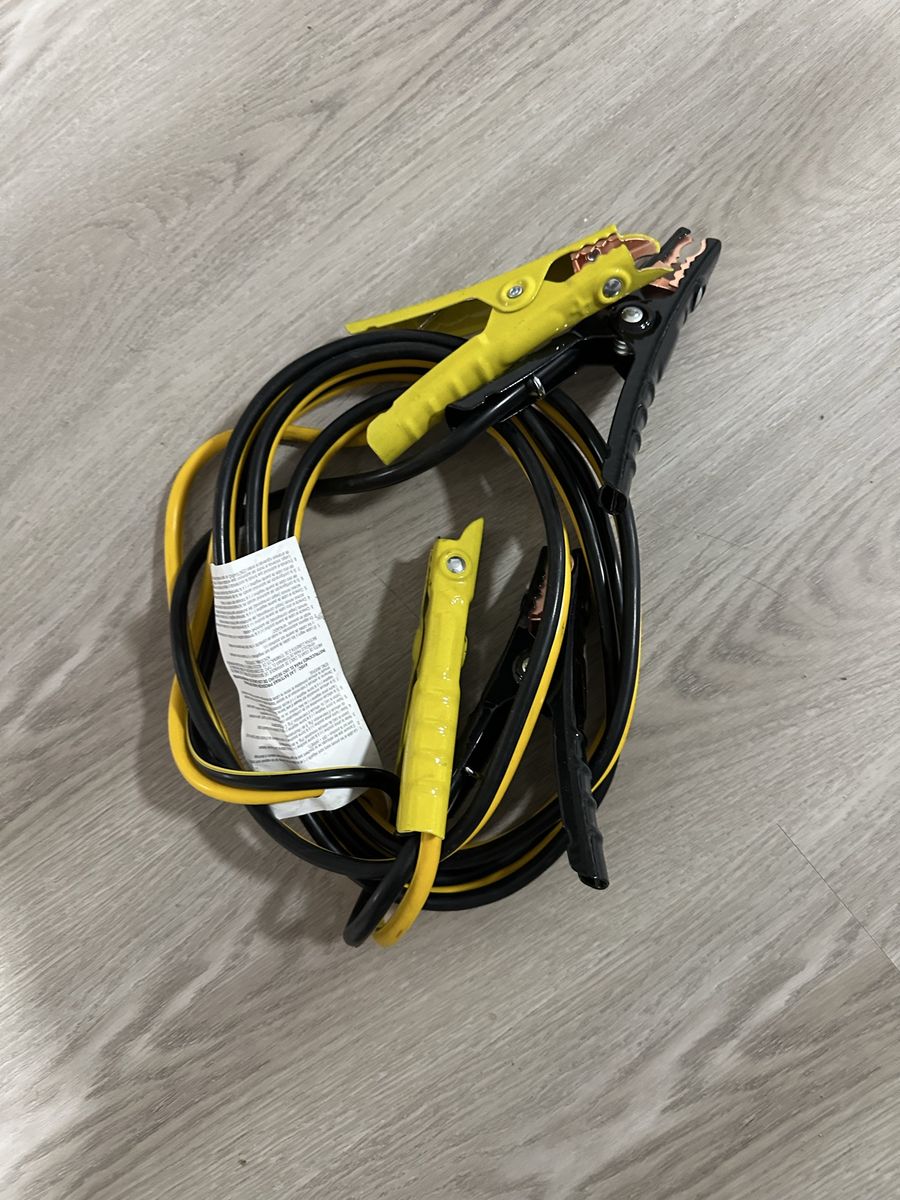 Heavy-Duty Jumper Cables with Insulated Clamps (Yellow and Black)