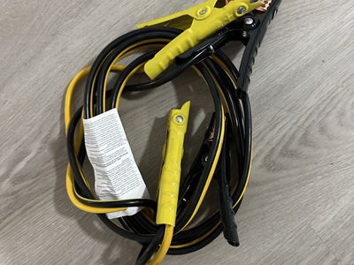 Heavy-Duty Jumper Cables with Insulated Clamps (Yellow and Black)