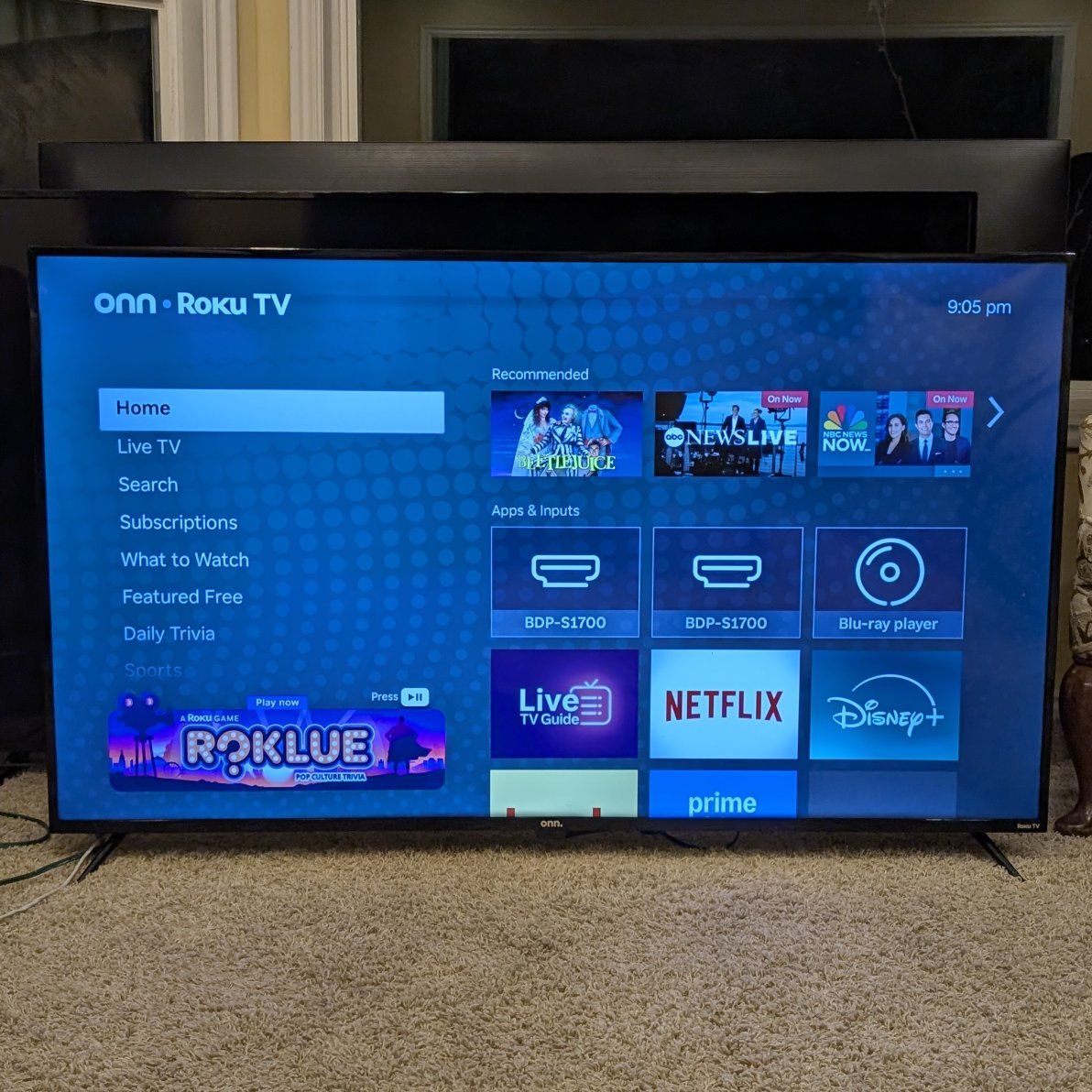 Onn 60" 4K Ultra HD Smart LED Roku TV