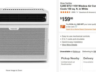 5000 BTU Toshiba window air conditioner