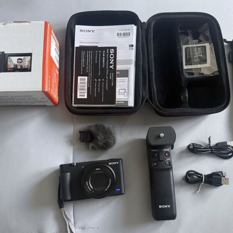 Sony Digital Camera ZV-1 + Creator Accessory Kit + 64GB SD Card + Traveling Case