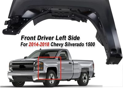 Front Left Side Fender For Chevrolet Silverado 2014-2018 2019 1500 2500 3500HD