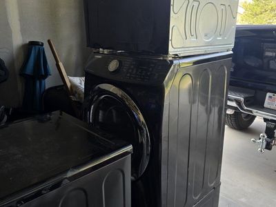 Samsung Front-Load Washer and Dryer Set - Dark Steel / Black Stainless