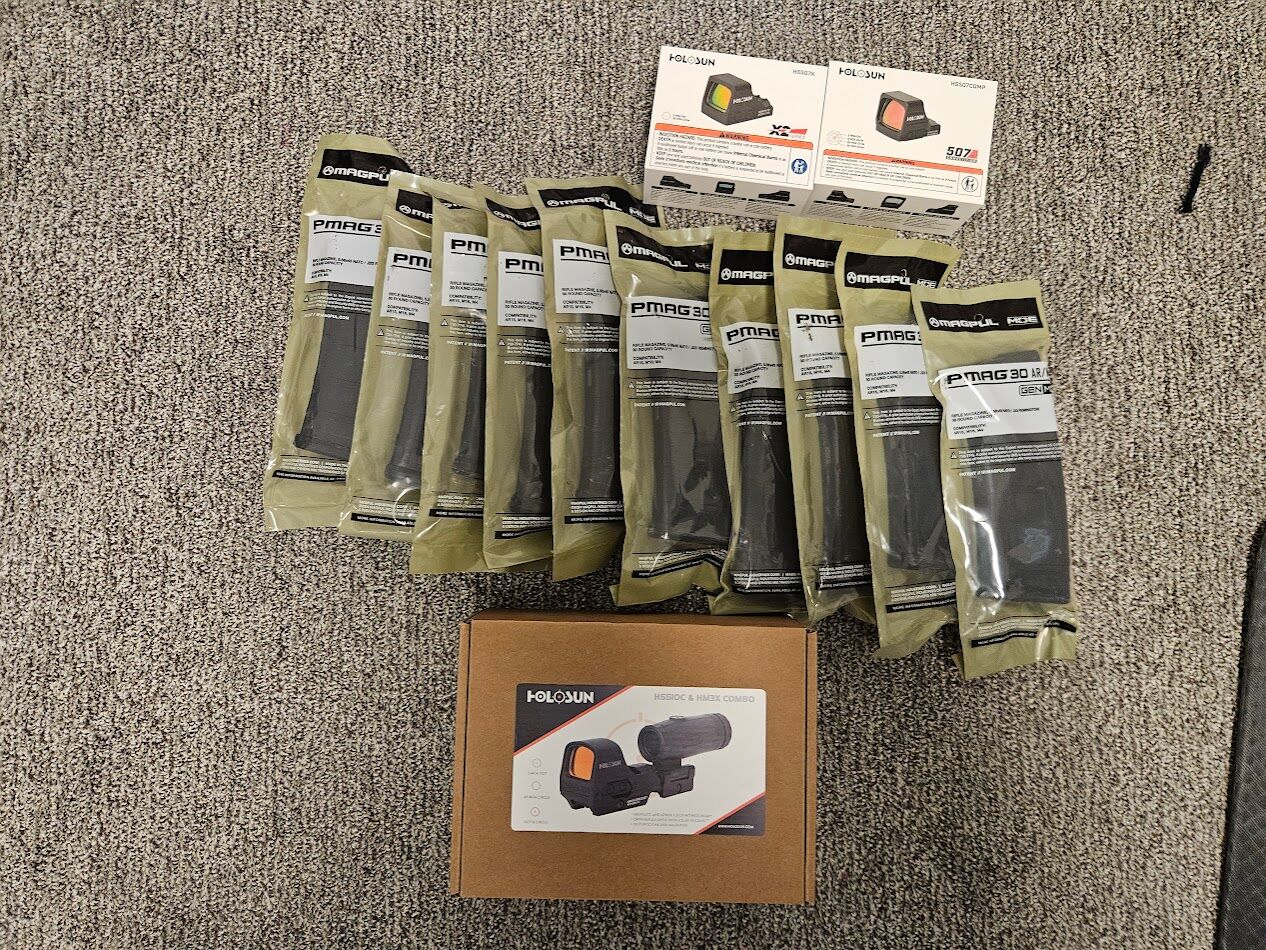 Holosun 510c 507C 507 Comp HM3X Optics and Magpul Pmag Magazines