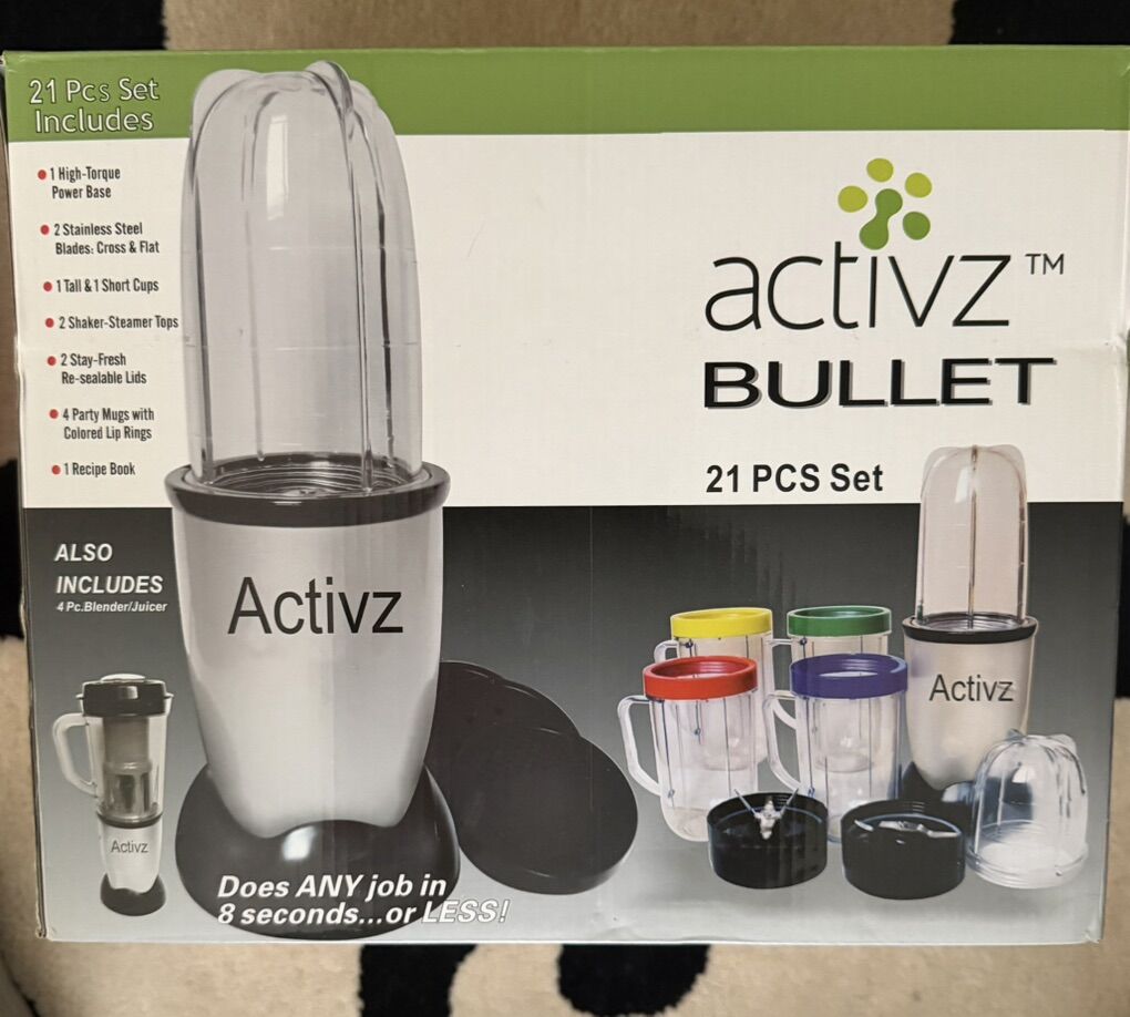 Brand New Activz Bullet And Juicer 21 Piece Set