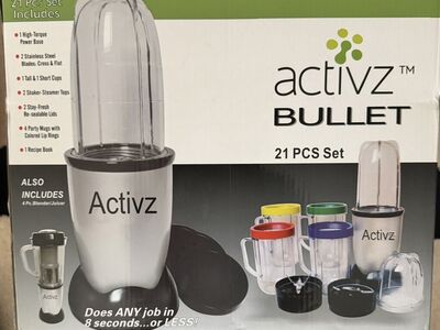 Brand New Activz Bullet And Juicer 21 Piece Set
