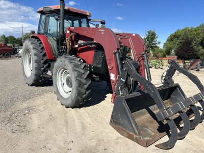 Used Case IH MXM130 Tractor with Buhler Allied Loader and Grapple Bucket