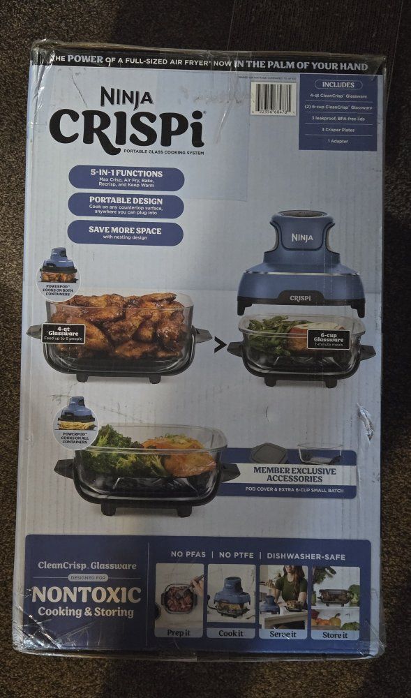 Ninja CRISPi 5-in-1 Portable Glass Cooking System