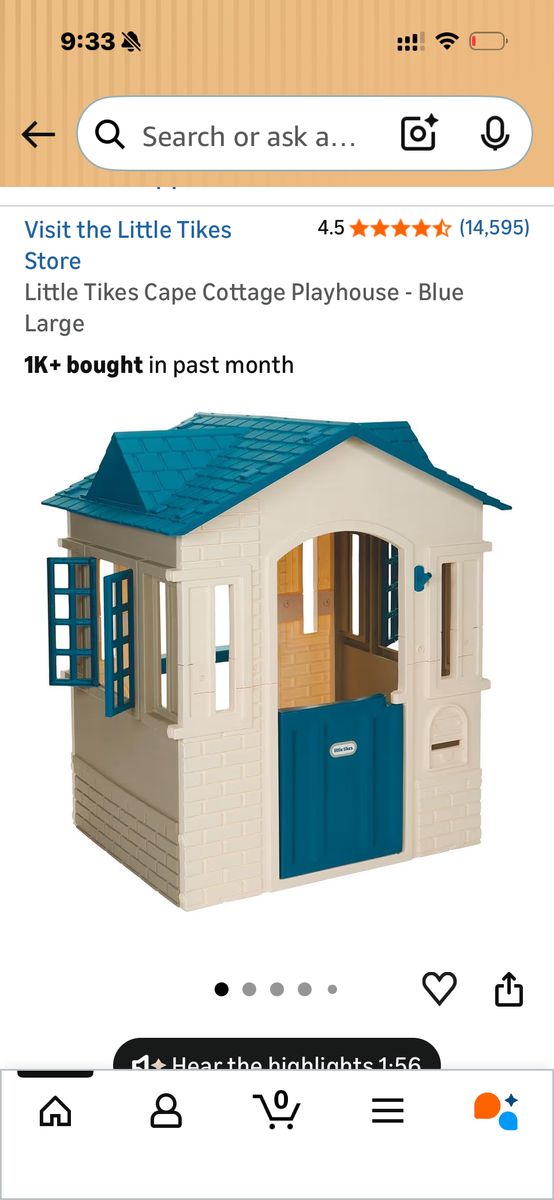 Little Tikes Cape Cottage Playhouse - Blue Large