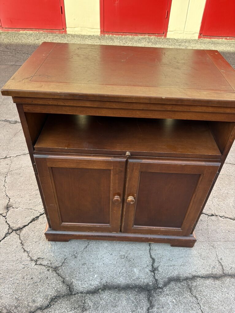 Wood Media / Storage Cabinet – Brown