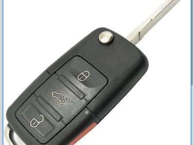 Replacement 3-Button Flip Key Fob Remote Shell Case for VW / Volkswagen