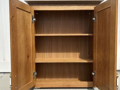 Oak Wood Wall Mount bathroom Cabinet
