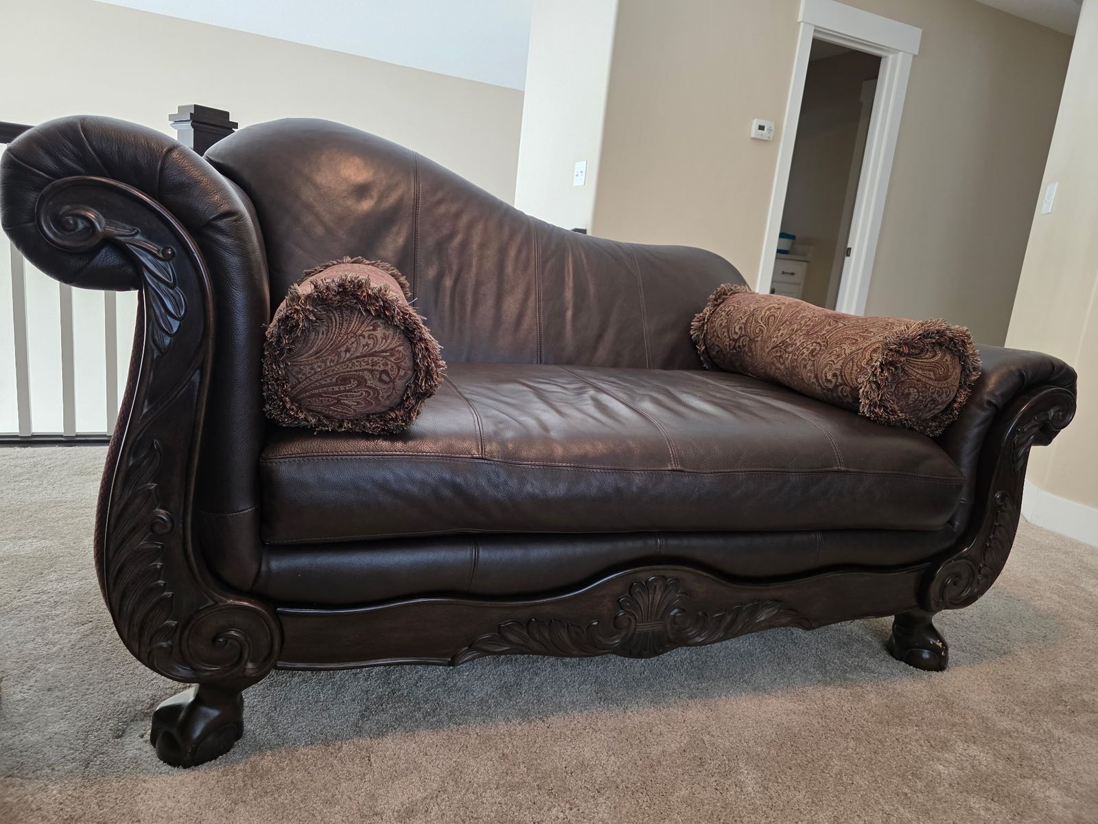 Leather Sofa & Chaise Lounge