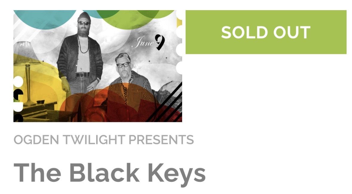 Black Keys paper ticket $50