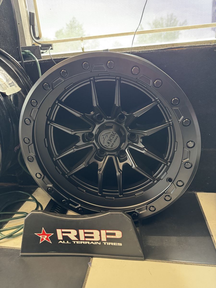 Lock OffRoad  brand new set of 4 Wheels 17x9 Matte Black w/ Matte Black Ring