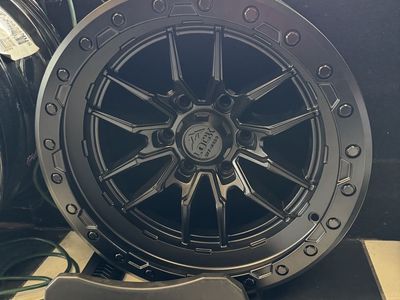 Lock OffRoad brand new set of 4 Wheels 17x9 Matte Black w/ Matte Black Ring
