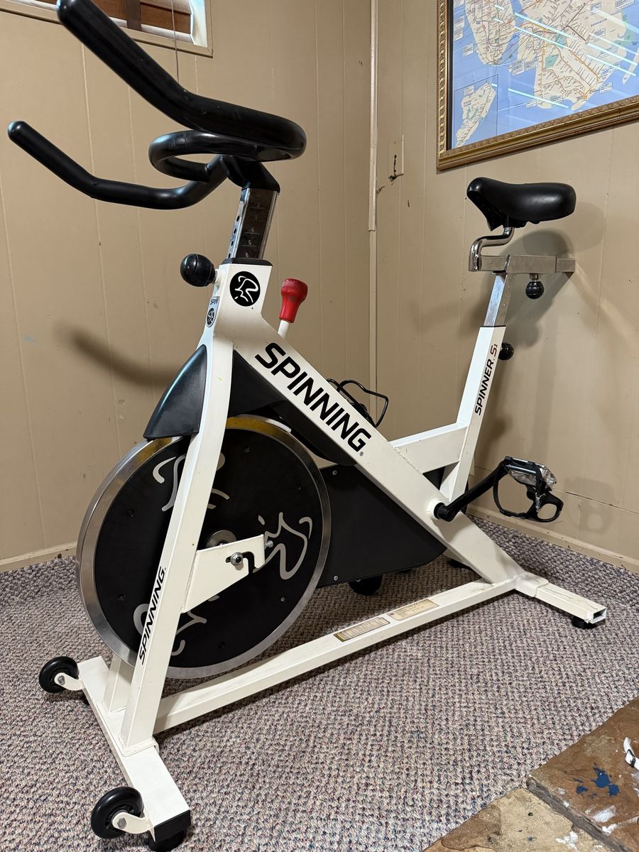 Spinner S1 Indoor Cycling Bike - White Exercise Spin Bike with Adjustable Seat & Handlebars