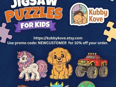 Kubby Kove Kids Jigsaw Puzzles - Fun Animal & Vehicle Designs, Develops Skills, High Quality